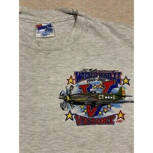 Authentic 90’s WW2 Memorabilia Vintage T-Shirt Single Stitch Men's Medium - Rare